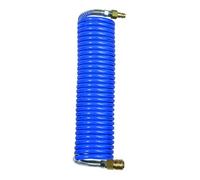 Juego de embrague de manguera en espiral, acoplamiento estándar NW 7,2, poliamida, diámetro de manguera 10 x 8, PN a 23 °C máx. 15 bares. Longitud: 7,5 m.