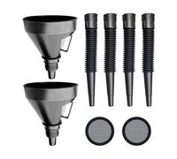 Juego de embudo de 2 piezas y 4 piezas de embudo telescópico con filtro de 2 piezas, embudo de aceite, embudo de coche, herramientas de cambio de aceite.