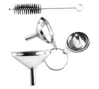 Juego de embudos de acero inoxidable, embudo de metal para uso en cocina, embudo de acero inoxidable, calidad alimentaria, transferencia de aceite, mermelada líquida, ingredientes secos y herramienta