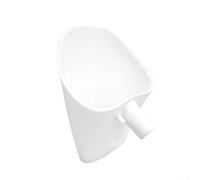 Juego de embudos de silicona grandes sin plástico, para verter ingredientes secos y húmedos, herramienta para hornear resistente al calor, 12,9 cm (blanco)