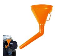 Juego de embudos para coche, embudo de líquido para coche, embudo de reparación de coche, color naranja manos libres, embudo de codo, embudo con filtro, embudo de aceite de motor de gasolina