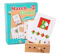Juego De Emparejar Infantil | Educación En Pensamiento Lógico,Juego de Madera de Emparejar Cartas de Animales | para Preescolares Niñas Hogar Aula Viaje Jardín De Infancia Viajes En Coche Fiesta