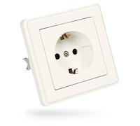 Juego de enchufes eléctricos de pared greate - Enchufe de pared para montaje empotrado - Tomas eléctricas de pared interior 250 V CA 16 A IP20 incl. marco, inserto empotrable y tapa - Enchufe