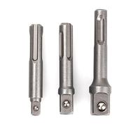 Juego de Enchufes, Juego de 3 uds., Brocas de Impacto, Convertidor Adaptador de Enchufe SDS Plus 1/4 3/8 1/2 9 * 6 * 2