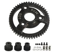 Juego de engranajes de coche RC 32P 0,8 M 50T engranaje recto |Engranajes de piñón de acero 16T 18T 20T para Traxxas Slash 2WD 1/10 |Piezas de motor resistentes y kit de
