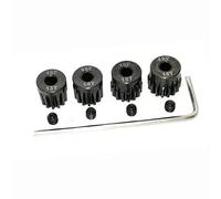 Juego de engranajes de piñón endurecido 13T 14T 15T 16T 3.175 mm Motor RC 4 piezas 48 pitch Gear RC Upgrade parte con destornillador