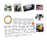 Juego de Engranajes de Plástico DIY, Kit de Piezas para Robot, Poleas y Mangas de Eje de Gusano para Bricolaje, Componentes de Caja de Cambios para Proyectos de Motor