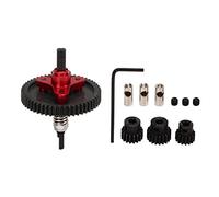 Juego de engranajes diferenciales RC 54T engranaje diferencial Universal 15T 17T 19T RC engranaje de piñón de repuesto para Traxxas Slash (Roja)