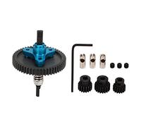 Juego de engranajes diferenciales RC 54T engranaje diferencial Universal 15T 17T 19T RC engranaje de piñón de repuesto para Traxxas Slash (Azul)
