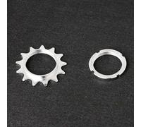 Juego de engranajes fijos de acero y anillo de bloqueo para bicicleta de pista, piñón 13T/14T/18T para cadena de 1/8 pulgadas, engranaje de buje de repuesto roscado para Fixie Single Speed (13T)
