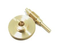 Juego de engranajes helicoidales de cobre de 0,3 módulos, relación de reducción 80:1 100:1, engranaje helicoidal de turbina de 0,3 M, 80 dientes, piñón de 100 dientes, tornillo M2 Reductor turbina(80