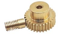 Juego de engranajes helicoidales de cobre de 0,5 m y 50 dientes, reducción 50:1, con eje de 3-6 mm de diámetro.(3mm bore rod)