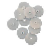 Juego de engranajes plástico, 10 piezas 0,5 módulo 503A 508A Rueda engranaje, M 38 dientes 50 Engranaje cilíndrico una sola capa Transmisión motor piñón recto 3 mm diámetro(50T)