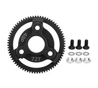Juego de engranajes rectos de acero 48P endurecidos para RC, de precisión y robustos, para Traxxas Slash 2WD 1/10 RC, piezas mejoradas, color negro. (72t)