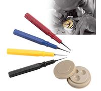 Juego de engrasador de relojes, bolígrafo de plástico para aceite con 1 taza de aceite, 4 bolígrafos de aceite para relojeros, trabajadores de reparación de relojes (5,12 * 5,12 * 0,83 pulgadas)