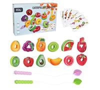 Juego de enhebrado interactivo: juguete de frutas y verduras con habilidades motoras finas, ayuda para el aprendizaje entre padres e hijos, juego creativo con los dedos, herramienta de desarrollo lúdi
