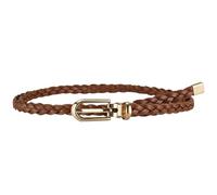 Juego de enólogo Cinturón trenzado para mujer, hebilla de pin, cinturón fino informal, cuerda para la cintura, camisa decorativa, cinturón pequeño, guantes de invierno, marrón, talla única
