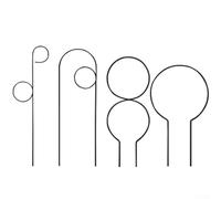 Juego de enrejado de metal para plantas trepadoras con cuatro diseños de varillas para un apoyo estable de plantas trepadoras en macetas de interior y exterior (cuatro juegos de negro)