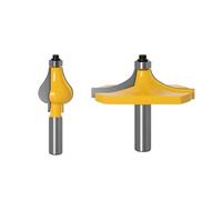 Juego de enrutador pasamanos 2 bits con cuentas, vástago 8mm, 12mm, 1/2 pulgadas, cuchillo línea, cortador carpintería, espiga for herramientas, uds(12mm shank)