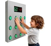 Juego de entrenamiento de reacción ágil con 12 luces: velocidad ajustable, tiempo y puntuación para coordinación ojo-mano y desarrollo de habilidades motoras finas en fiestas en casa