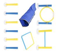 Juego de entrenamiento rápido para perros, túnel de colapso de obstáculos modificable, varillas de algodón de poliéster permanente, curso transportable, ajustable, juego de agilidad para perros, túnel