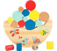 Juego de equilibrio de bloques apilables de madera Small Foot con dados. Mu vete! Dise ado para ni os a partir de 3 a os.