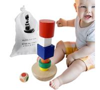 Juego de equilibrio de madera - apilable para niños pequeños, hemisferio de saco con , juego educativo | perfecto para niños en edad preescolar, niñas, niños, regalos, actividades