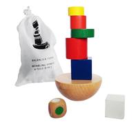 Juego de equilibrio de madera: juego Montesori apilable, desafío guiado por dados, juguete de aprendizaje temprano | Actividad de desarrollo cognitivo preescolar, regalo educativo creativo para niños