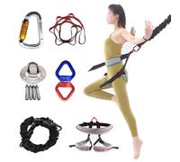 Juego de equipo de fitness Bungee - Kit de cinturón de resistencia para yoga en interiores para entrenamiento de suspensión de fitness aéreo