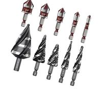 Juego de escariadores cónicos de alta resistencia, herramienta de desbarbado flexible, perfecta para aplicaciones de metalurgia y carpintería, herramienta de desbarbado flexible