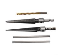 Juego de escariadores de mango hexagonal de 313 mm, 516 mm y taladro amarillo de 6 mm para carpintería