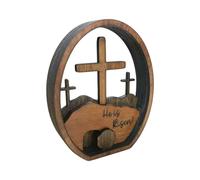 Juego de escenas de resurrección genérico, Wooden Christian Tiered Tray Kit, Handcrafted Jesus Nativity Display, Religious Catholic Table Decoration, Inspirational Church Decoration, Faith-Based Home