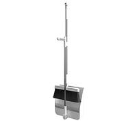 Juego de Escoba y recogedor, Escoba Extensible con Mango, Juego de recogedor con Dientes de Peine, Pala y Escoba, recogedor Plegable con Mango Largo para Limpiar