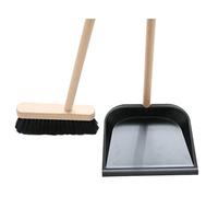 Juego de escobas, escoba doméstica con mango de madera para barrido suave, herramienta de limpieza combinada para suelos lisos, solución eficiente de mantenimiento de suelos