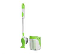 Juego de escobilla de inodoro en forma de ballena con soporte de ventosa, limpiador de cuencos con dispensador de detergente integrado para una fácil limpieza, soporte de pared que ahorra espacio para