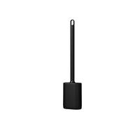 Juego de escobilla de inodoro y soporte de silicona, cepillo de inodoro montado en la pared con gancho adhesivo sin taladro, cabezal de cerdas suaves flexible para limpieza profunda, soporte higiénico