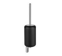 Juego de escobillas de baño Gessi Goccia para montaje en pared, contenedor en negro GRES, 38020713, Color: Latón antiguo