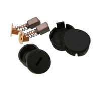 Juego de escobillas de carbón con tapa y tapa para amoladoras angulares, 1 | Incluye un par de escobillas de carbono, cepillo y fundas para un juego de repuesto listo para instalar.