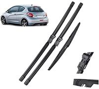 Juego de escobillas de limpiaparabrisas Delanteras y traseras, para Peugeot 208 2012 2013 2014 2015 2016 2017 Parabrisas Ventana 26"16" 14"limpiaparabrisas