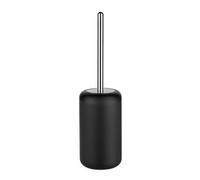 Juego de escobillas Gessi Goccia versión de pie, contenedor en GRES negro, 38044147, Color: Cromado cepillado