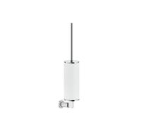 Juego de escobillas Gessi Inciso para montaje en pared, contenedor blanco mate, 58519031, Color: cromado