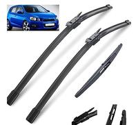 Juego de escobillas limpiaparabrisas delanteras y traseras compatible con Chevrolet Sonic Aveo 2012-2022, cepillos de lluvia for parabrisas de 26"+15"+11"