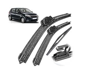 Juego de escobillas limpiaparabrisas delanteras y traseras compatible con Dacia Renault Sandero MK1 2007-2012 parabrisas ventana 21"20"16"