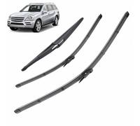 Juego de escobillas limpiaparabrisas delanteras y traseras compatible con Mercedes Benz GL-Class X164 2005-2012 parabrisas ventana 28"+21"+12"