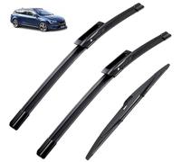 Juego de escobillas limpiaparabrisas delanteras y traseras compatible con Renault Megane Sport Tourer 3 2008-2016 parabrisas ventana 24"16"14"