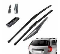 Juego de escobillas limpiaparabrisas Delanteras y traseras para Dacia, Renault, Logan 2016, 2017, 2018, 2019, 2020, 2021, 2022, 2023, escobillas para Parabrisas y Ventanas de 22" + 19" + 12"