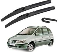 Juego de escobillas limpiaparabrisas delanteras y traseras para Hyundai Matrix 2001-2010 22in+16in Parabrisas De Coche Escobillas Cepillo de Lluvia