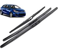 Juego de escobillas limpiaparabrisas delanteras y traseras para Kia Rio Hatchback 2011-2017 26in+16in+11in Parabrisas De Coche Escobillas Cepillo de Lluvia