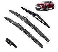 Juego de escobillas limpiaparabrisas Delanteras y traseras para Nissan Qashqai J12 2021-2024, escobillas para Parabrisas y Ventana de 26" + 17" + 12"