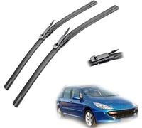 Juego de escobillas limpiaparabrisas delanteras y traseras para Peugeot 307 Hatchback 307CC 307SW Estate 2005-2009 Parabrisas De Coche Escobillas Cepillo de Lluvia